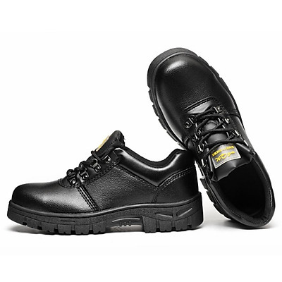 Black Free Size Safety Shoes