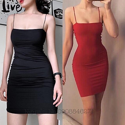 35 mẫu đầm ôm body 2 dây dự tiệc siêu quyến rũ cho các nàng