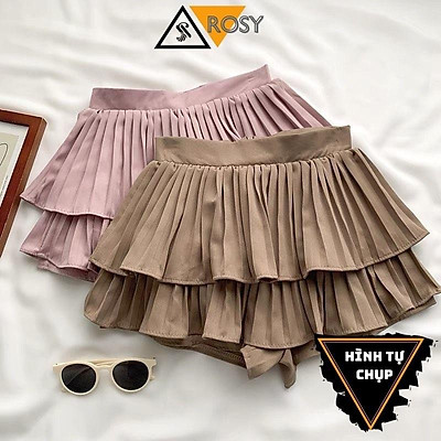 Set áo croptop tay bồng chân váy xẻ lệch