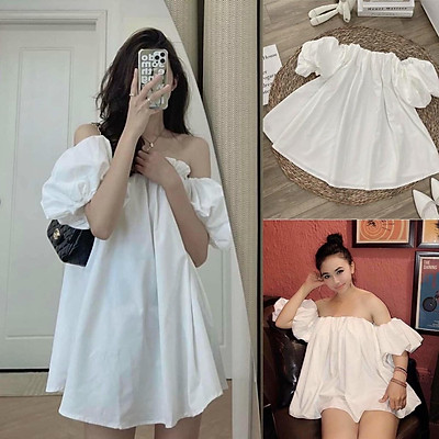 Đầm suông cổ sơ mi tay ngắn form rộng đáng yêu  Hàng đẹp với giá tốt nhất