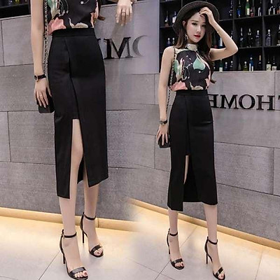 Bộ áo tay bèo và chân váy xẻ tà cách điệu  Hàng đẹp với giá tốt nhất