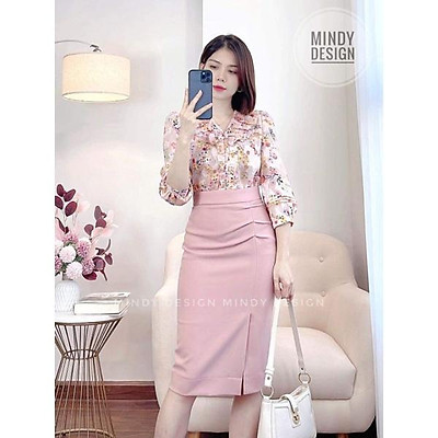 Giảm giá Chân váy công sở dáng xoè cách điệu trẻ trung  BeeCost