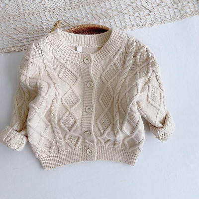 Mua Quần Áo Bé Gái Bé Trai 0-5 Tuổi Thu Đông Ấm Áo Len Đan Áo Khoác  Cardigan Len Cho Bé Áo Len Chắc Chắn Hình Thoi Đan Áo Len - 5T