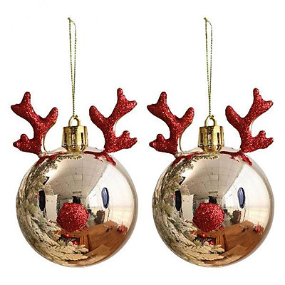 Mua 3X 2Pcs Christmas Tree Balls Cute Elk Hanging Home Ornament ...