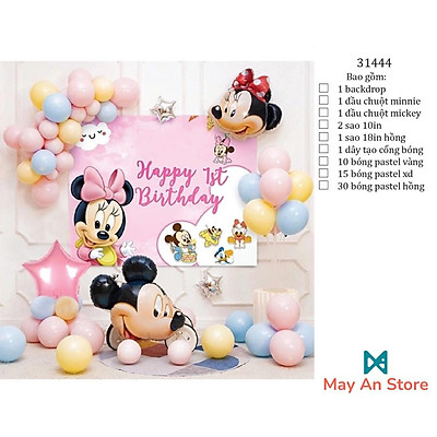 Set bóng trang trí sinh nhật chủ đề Chuột Mickey  Sinh nhật Nha Trang