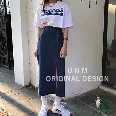 Chân váy xẻ tà dây rút dáng dài chân váy midi ulzzang nữ  Lazadavn