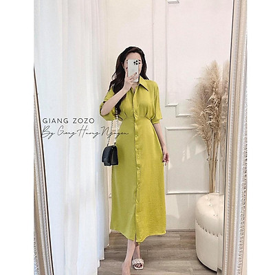 Đầm sơ mi công sở dáng chữ A KK11339  Thời trang công sở KK Fashion