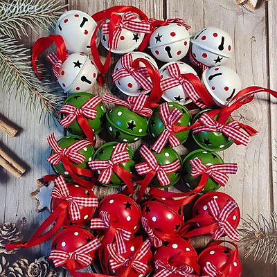 Mua 24 Pieces Christmas Bells Kit Metal Iron Hanging Pendants Xmas ...