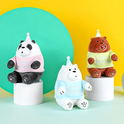 Mua Thú Bông We Bare Bears X Miniso Đội Nón Sinh Nhật Gấu Bông Cao Cấp Dễ  Thương Mềm Mại | Tiki