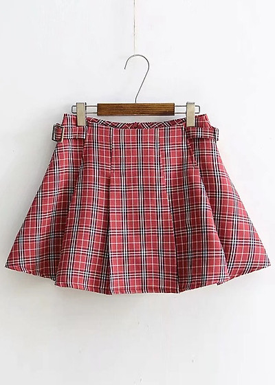 Đầm Caro Xòe Vintage Size M Sọc Caro Đỏ Đen