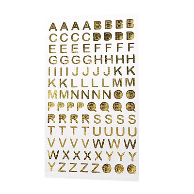 Mua A TO Z ALPHABET LETTERS / 0 - 9 NUMBERS Sticker, Metallic Gold ...