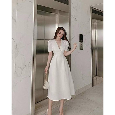 Mã C975 đầm váy nữ sang trọng che bụng giảm béo Pc mới ChamCham Shop