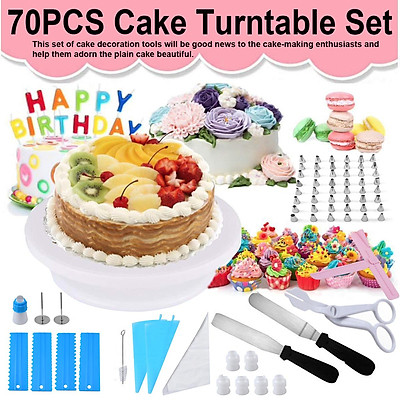 Mua 70PCS DIY Cake Turntable Set Cake Decorating Supplies Pastry ...