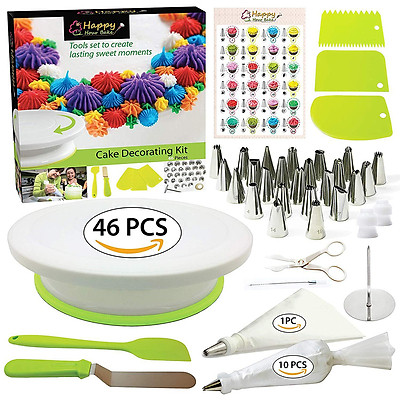 Mua 46Pcs/Pack Cake Decorating Kit Cake Turntable Set Plastic ...