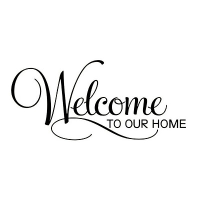 Mua Removable Vinyl Decal Wall Sticker Welcome To Our Home Home Decor -  Black | Tiki