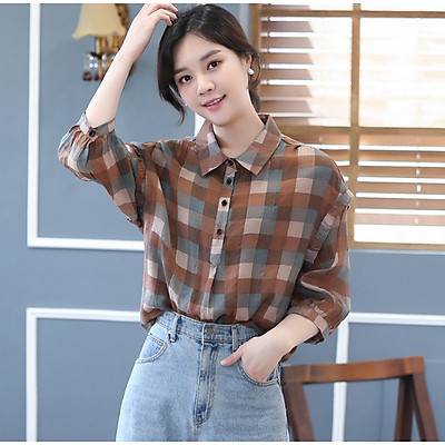 Áo Sơ Mi Nữ Tay Dài Dáng Rộng Kẻ Sọc Thời Trang  khuyến mãi giá rẻ chỉ  92600 đ  Giảm giá mỗi ngày