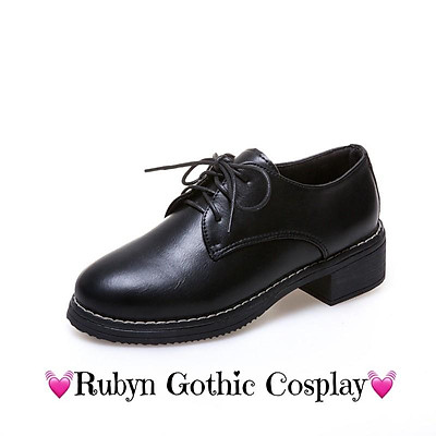 Giày Búp Bê Lolita Đế Cao Cosplay học sinh Nhật Bản  BÓNG VÀ NHÁM 