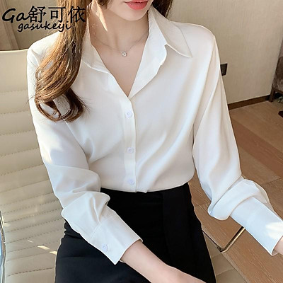 Mua (Hàng Sẵn) Áo Sơ Mi Nữ Trắng Công Sở Thanh Lịch Sm77 - Hàng Quảng Châu  Cao Cấp | Tiki
