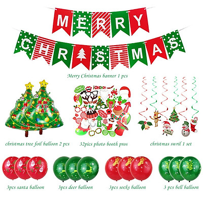 Mua Merry Christmas Balloons Set Santa Claus Merry Christmas Party ...