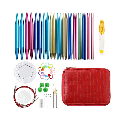 Multicolor Plastic Circular Tube Knitting Needles Kit Sweater Needle Set 12  Pcs (40cm)