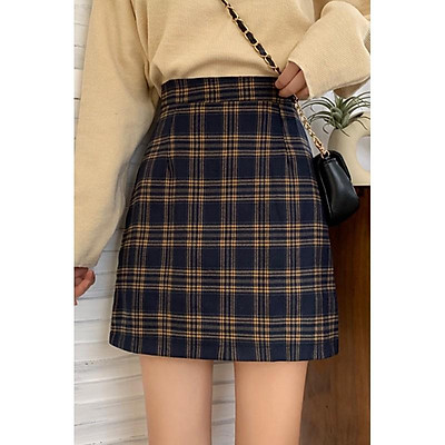 Chân Váy Chữ A Hoạ Tiết Sọc CaRô Phong Cách Vintage mua Online giá tốt   NhaBanHangcom
