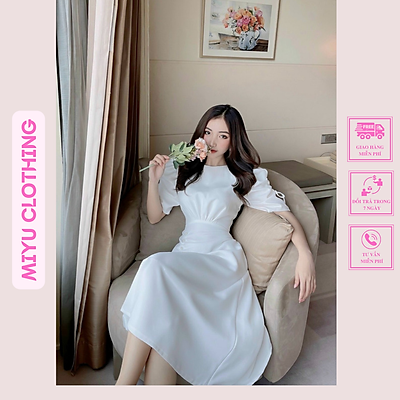 Váy dự tiệc hở lưng dây đan chéo  Dương Fashion