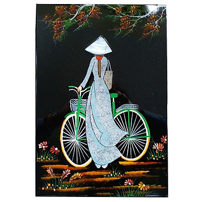 Mua Tranh Sơn Mài Cô Gái Áo Dài Cẩn Trứng Cao Cấp Mnv-Tsm2030-2 | Tiki