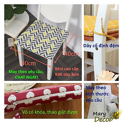 Mua Đệm ngồi bệt nệm lót ghế gỗ sofa mút cứng K40 cao cấp không xẹp lún giặt được vỏ KT 40*40*3cm mẫu mã đa dạng | Tiki Mua Đệm Ngồi Bệt Nệm Lót Ghế Gỗ Sofa Mút Cứng K40 Cao Cấp Không Xẹp Lún Giặt Được Vỏ Kt 40*40*3Cm Mẫu Mã Đa Dạng | Tiki