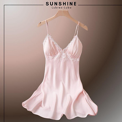 HCMVáy ngủ sexy đan dây hông đầm ngủ lụa phối ren gợi cảm với màu hồng san  hô sang trọng  Lazadavn