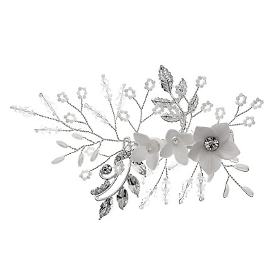Vintage silver flower hairpiece - assorted custom colors available Bridal  hair Charlene princess of Monaco wedding inspired – Kathleen Barry Bespoke  Occasion Accessories