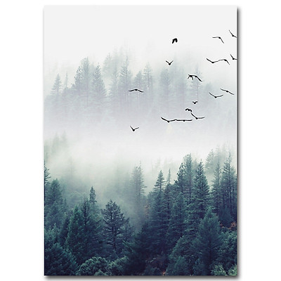 Mua 50x70cm Foggy Forest Landscape Art Canvas Poster Print Nordic ...