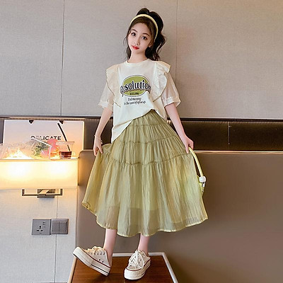 Mua CHENGRUI Váy hoa cô gái đầm mùa hè 2022 phiên bản Hàn Quốc cho trẻ em  váy mùa hè cô gái lớn tuổi tây chiffon váy ẩm ướt - Y010 Đỏ