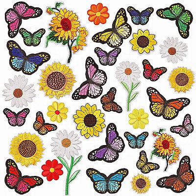 Mua 36PCS Iron on Stickers Sew on Stickers Mixed Embroidery Cloth ...