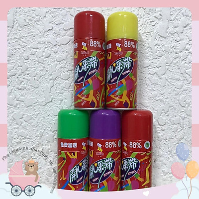 Bình xịt dây sợi màu Crazy String Happy