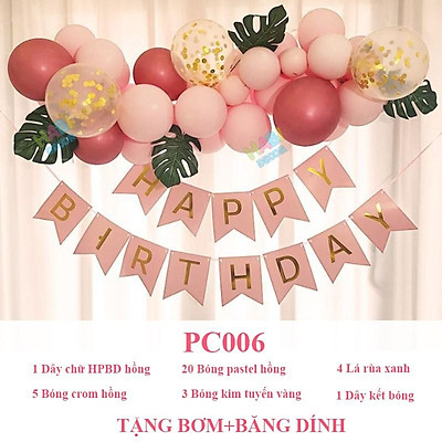 Set bong bóng trang trí sinh nhật màu xanh  Sinh nhật Nha Trang