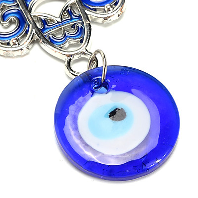 Mua Turkish Blue Hamsa Hand Glass Evil Eye Amulet Wall Hanging ...