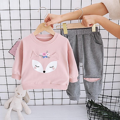 Mua 2 Chiếc Cho Bé Gái Quần Áo Bộ Cho Thu Đông Cho Bé Gái Trang Phục Mùa  Thu Quần Áo Từ 1 Đến 6 Tuổi Đồ Thể Thao Áo Khoác Và