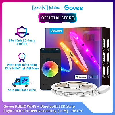 Govee RGBIC Wi-Fi + Bluetooth LED Strip Lights With Protective