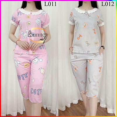 Mua Đồ Bộ Mặc Nhà, Đồ Bộ Nữ, Quần Áo Mặc Nhà, Đồ Lửng Nữ Đẹp - Họa Tiết Nhẹ  Nhàng | Tiki