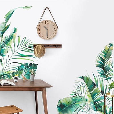Mua Tropical Leaves Plant Wall Stickers Decal Home Living Room ...