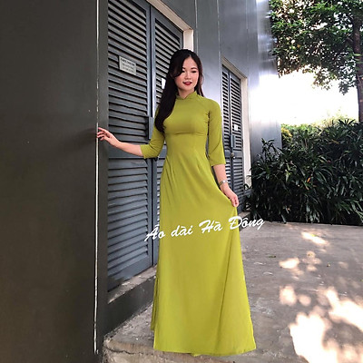 Mua Áo Dài Trơn Màu Xanh Cốm | Tiki