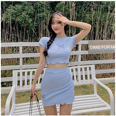 Bộ set áo croptop chân váy SFB3013