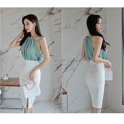 Mua SET CHÂN VAY BÚT CHÌ KÈM ÁO YẾM  Tiki