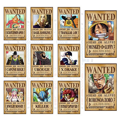 Mua Poster Truy Nã 11 Siêu Tân Tinh - One Piece | Tiki