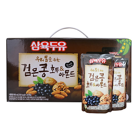 Sữa Đậu Đen, Óc Chó, Hạnh Nhân Sahmyook Foods (20 Gói / Hộp)