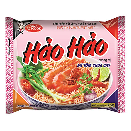 Thùng Mì Gói Hảo Hảo Hương Vị Tôm Chua Cay (30 Gói/Thùng)