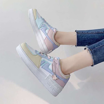 Giày thể thao sneaker nữ viền màu thời trang phong cách nữ tính