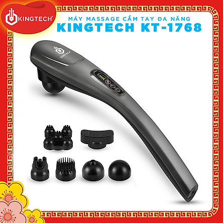 Máy Massage Cầm Tay Đa Năng Cao Cấp KINGTECH - Mát Xa Chuyên Sâu Cho Cổ, Vai Gáy, Bụng, Lưng, Cánh Tay, Chân - Giảm Đau Mỏi Toàn Thân Cho Dân Văn Phòng, Gymer, Người Già, Người Lao Động Nặng - Món Quà Tuyệt Vời Cho Ông Bà, Bố Mẹ - Hàng Chính Hãng