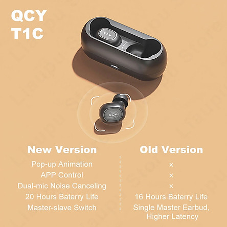 Tai Nghe True Wireless Không Dây QCY T1C - Hàng Chính Hãng