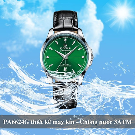 Đồng hồ nam PAGINI PA015588G dây da cao cấp – Hiển thị lịch ngày – Mang lại cho bạn sự năng động, trẻ trung